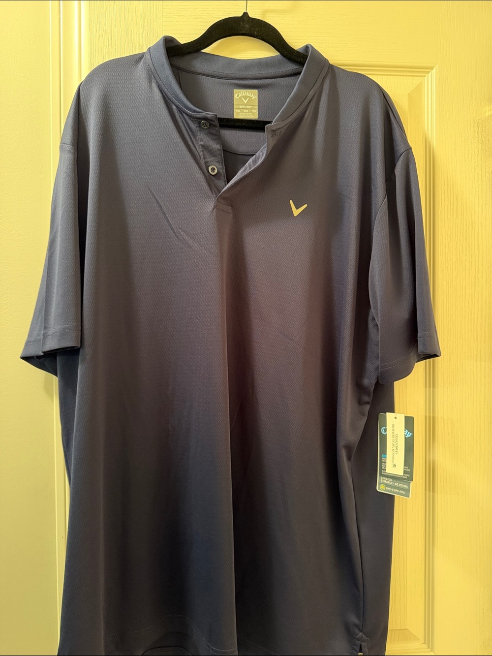 Callaway Men’s Short Sleeve Polo - Charcoal Gray with Gold Logo